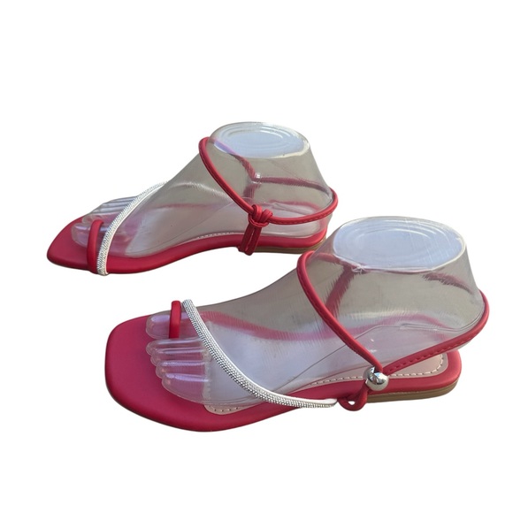 Brand New RED Sandals Crystals Size 5 - Picture 2 of 4